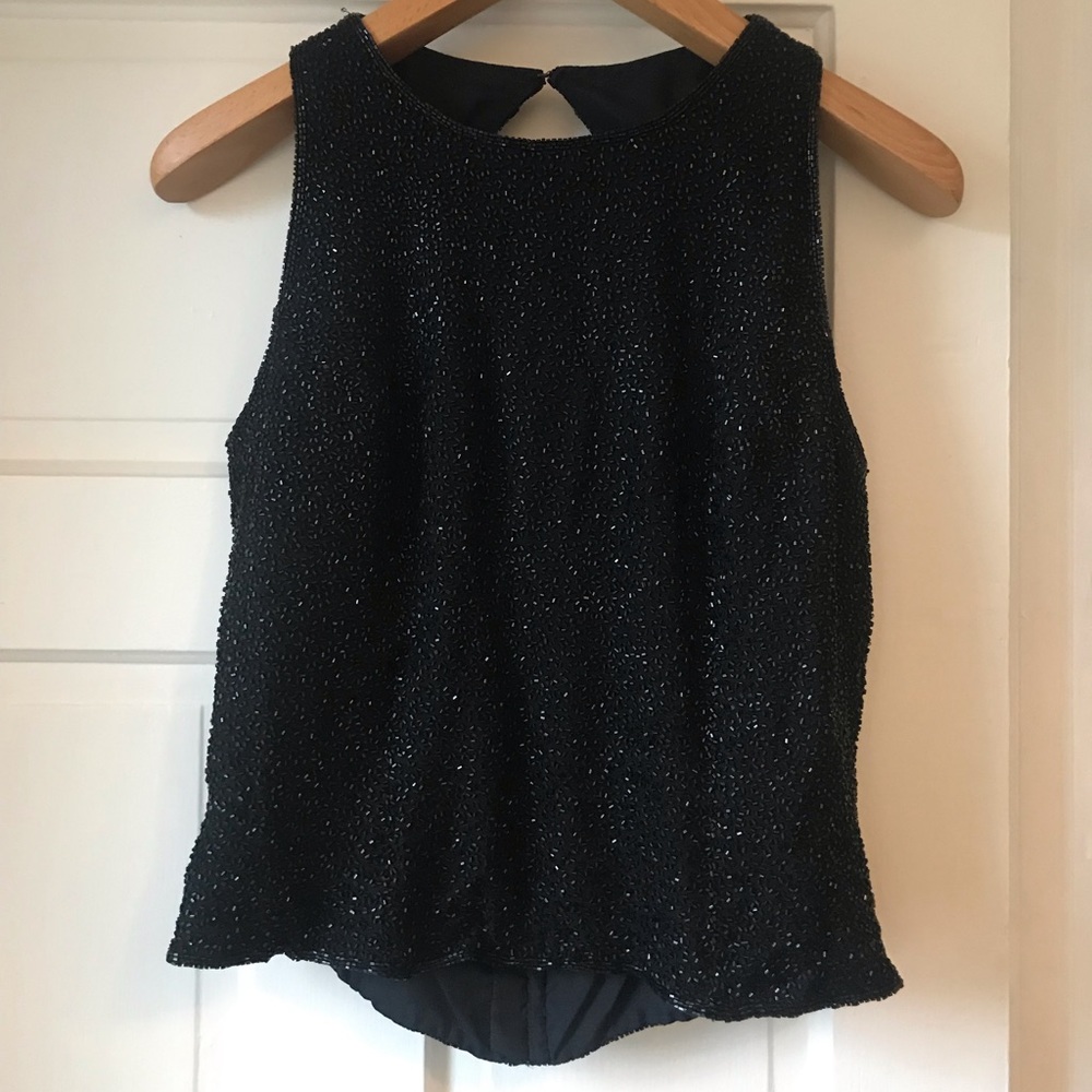 Vintage backless sequin top